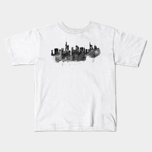 Frankfurt Black and White Skyline Kids T-Shirt